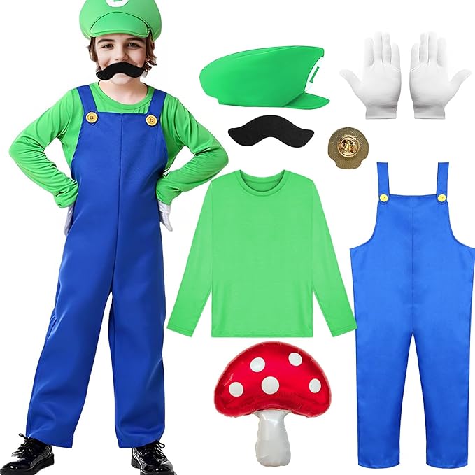 MEGAFFARI - Marypaty Costume Luigi, Costume Carnevale