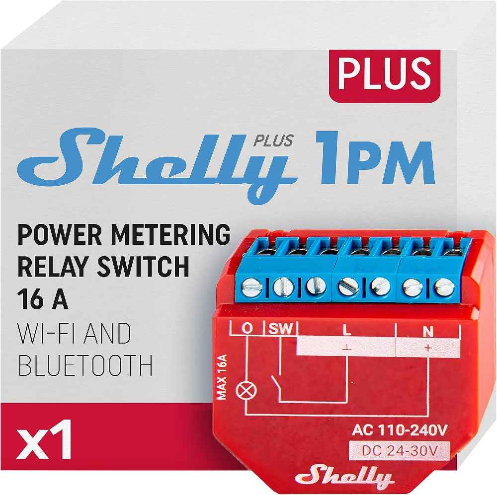 Shelly Plus 1PM, Relè Interruttore Intelligente