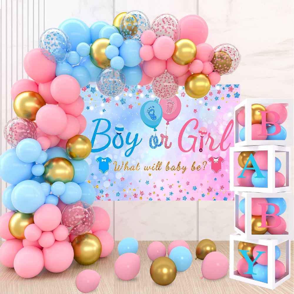 QIFU 141Pcs Decorazione Festa Baby Boy or Girl