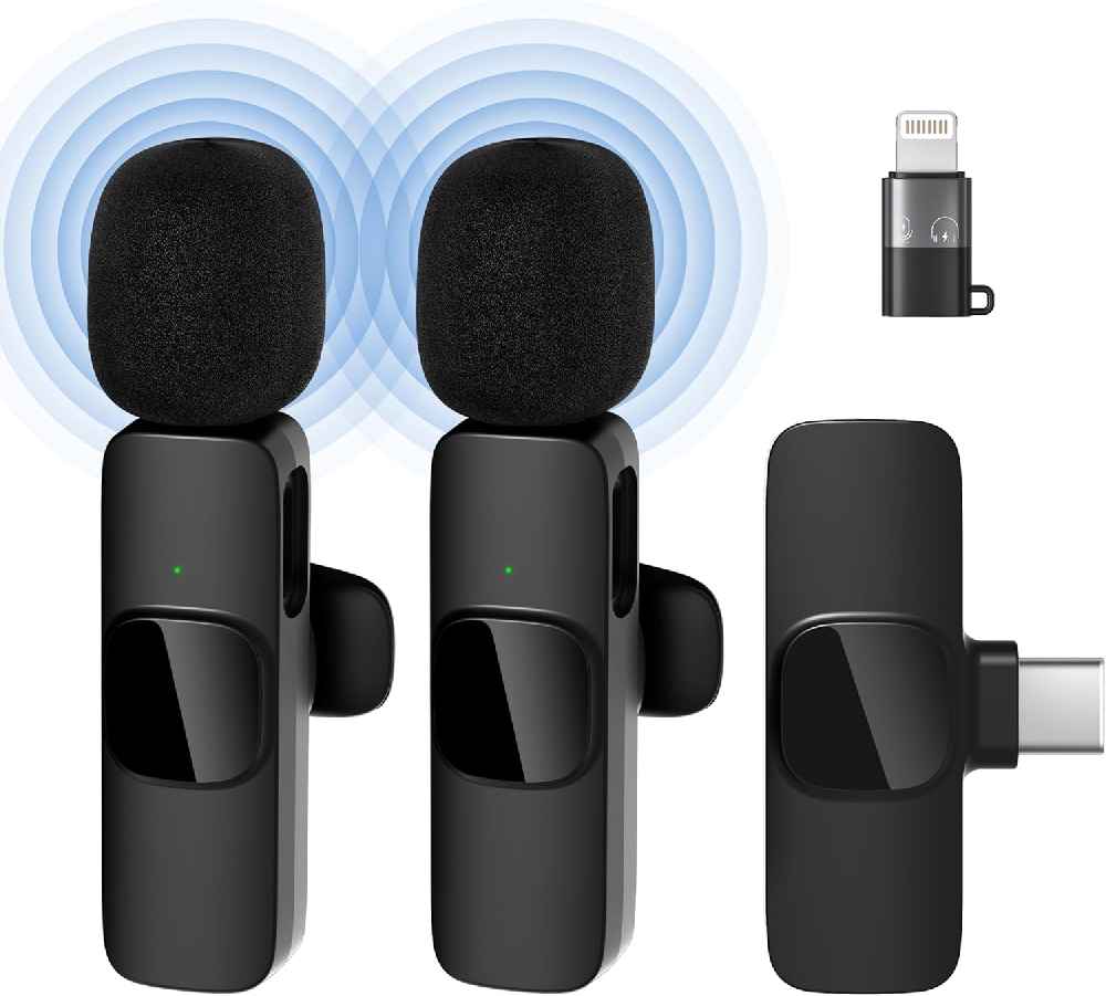 Qhot Microfono Wireless per iPhone, Microfono 
