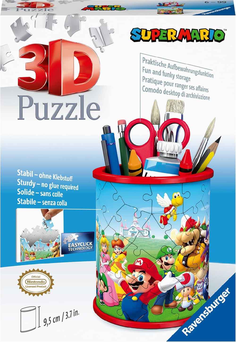 Ravensburger - 3D Puzzle Portapenne Super Mario
