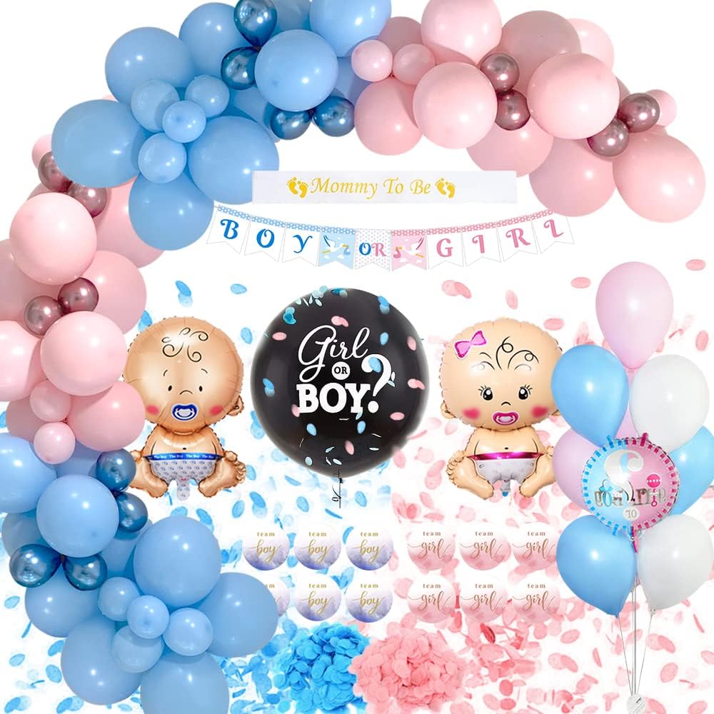 Gender Reveal Party Decorazione Set, Girl Or Boy 